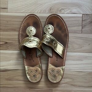 Jack Rogers Gold Sandals